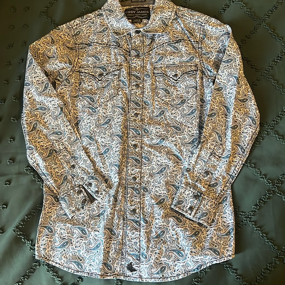 Cody James paisley button down